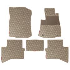 luxury leatherette car floor mat for