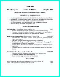 Awesome Construction Worker Resume Example To Get You