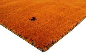for home handloom plain carpets orange