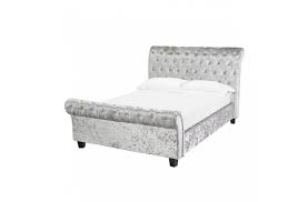 Isabella Kingsize Sleigh Bed Silver