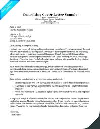 Management Consulting Cover Letter Example Best Ideas Of For Your