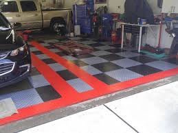 border tiled garage floor