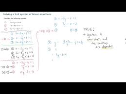 3x3 System Of Linear Equations
