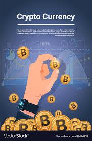 Hand Hold Golden Bitcoin Over Charts And Graphs