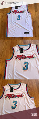 The heat's nike city edition jersey is setting new sales records. Nwt Dwayne Wade Miami Vice Heat Nba Jersey Xl Athletic Tank Tops Miami Vice Clothes Design