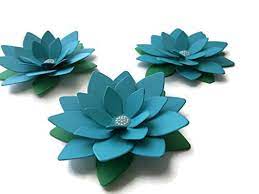 In the rgb color model #367588 is comprised of 21.18% red, 45.88% green and 53.33% blue. Amazon Com 4 Inch Dark Teal Blue Lotus Paper Flowers Set Of 3 Turquoise Water Lily Centerpiece Table Decor Handmade