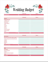Wedding Budget Template 8 Ms Office Documents