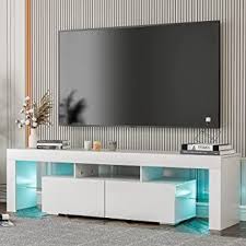 Ikifly White Tv Stand For 65 Inch Tv