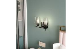 off on costway 2 light wall sconce m