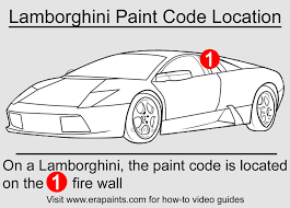 how to find your lamborghini paint code