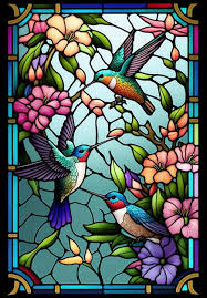 A Stained Glass Window With Colorful