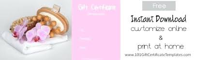 Pink Floral Spa Gift Certificate Beauty Voucher Template