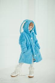 Blue Faux Fur Coat For Girl Winter Baby