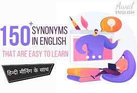 150 synonyms in english that are easy