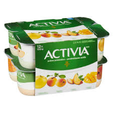 activia probiotic yogurt yellow