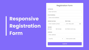 create responsive registration form in
