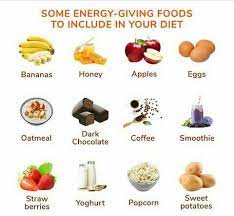 Energy Giving Foods Examples gambar png