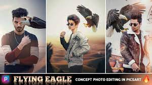 picsart flying eagle manition photo