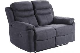 conway grey fabric recliner 2 seater