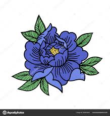 Tetování Růže Květ Tetování Mystický Symbol Izolované Vektor