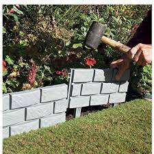 Buy A Grey Brick Effect Garden Edging