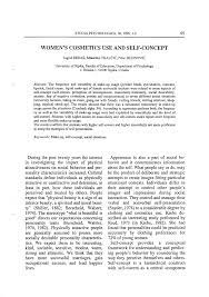 pdf women s cosmetics use and self concept