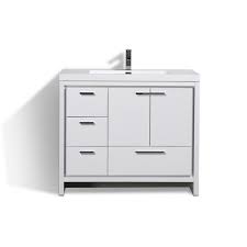 We additionally discovered that the home depot's vanity was made of molecule board, while the rta site utilizes genuine wood in their washroom vanity. 42 Inch Bathroom Vanity With Sink On Left Side Artcomcrea