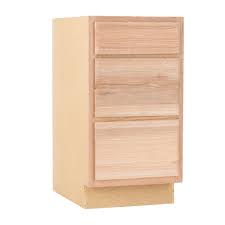 unfinished oak drawer base