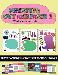 Download and print turtle diary's printable personal hygiene worksheets for kids worksheet. Buy Worksheets For Kids 20 Full Color Kindergarten Cut And Paste Activity Sheets Monsters 2 This Book Comes With Collection Of Downloadable Pdf Books Control Develop Visuo Spatial Skills And T Book