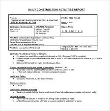 21 Daily Construction Report Templates Pdf Google Docs Ms Word