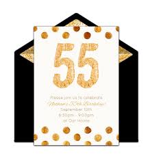 Free Golden 55 Invitations Birthday Ideas For Adults Birthday