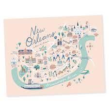 New Orleans Map Print New Orleans