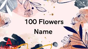 100 flower name list name of