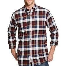 Weatherproof Mens Vintage Brushed Flannel Button Up Shirt