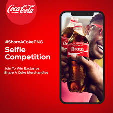 Coca-Cola - Join “#ShareACokePNG Selfie Competition” and win a Share A Coke  special merchandise! How to participate: - Like COCA-COLA PNG Facebook  Page. - Take a selfie with Coca-Cola 'Share A Coke'