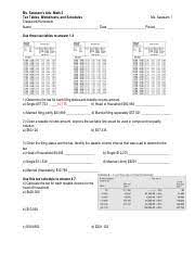tax tables worksheets and schedules hwk