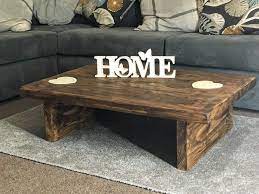 The top of this table is stable, smooth and flat, unlike many pallet furniture projects we have tried. Coffee Table Rustic Wood Home Low Chunky Handmade Wooden Rustic Pine 120cm Buy Online In Andorra At Andorra Desertcart Com Productid 148107824