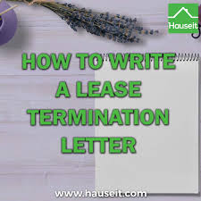 how to write a lease termination letter