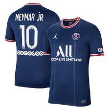 Latest psg news from goal.com, including transfer updates, rumours, results, scores and player interviews. Paris Saint Germain X Jordan Home Stadium Shirt 2021 22 With Neymar Jr 10 Printing