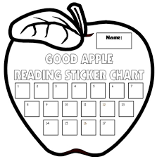 Apple Sticker Charts For Reading Reading Incentive Charts