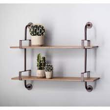 industrial pipe wall shelf 66433 the