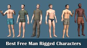 best male or man rigged characters free