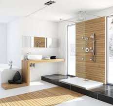 wood flooring in the bathroom a
