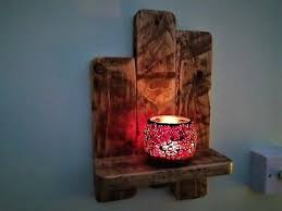Rustic Reclaimed Wood Wall Sconce
