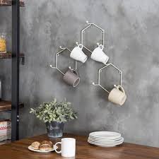 metal wall mounted mug rack