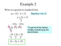 Standard Form Solve Equations