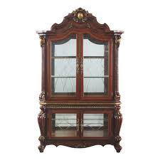 curio cabinet with touch light and