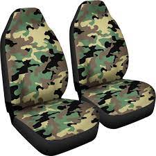 Camo Car Seat Covers Green Brown And
