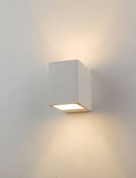 Details About Up Down Led Plaster Ceramic Indoor Uplighter Wall Light Paintable Gypsum Sconce