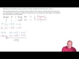 Linear Equations Of The Form Ax